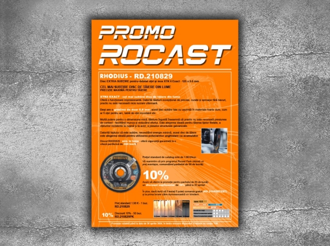 PROMO Rocast - Rhodius - XTK6 - Cel mai subțire disc din lume