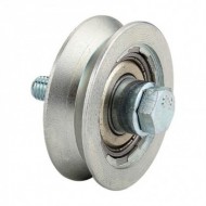 Roata culisanta cu un rulment, D58 mm, 17 x 24 x (M10 x 55) mm, max. 100 kg, fara suport, profil V, Rocast