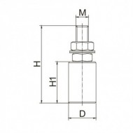 Rola din nylon, albe, 40 x 44 mm, Rocast