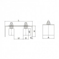 Set de 2 role din nylon cu suport, L1 31 - 69 mm, 40 x 44 mm, Rocast