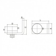 Balama rotative inferioare cu placuta “L”, L 83 mm, A50 mm, D50 mm, H39 mm, Rocast
