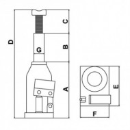 Cric hidraulic profesional, model CP81120, sarcina max. 12 tone, dimensiuni 180 x 95 x 76 x 347 x 175 x 120 x 43 mm, 6.7 kg, CHICAGO PNEUMATIC