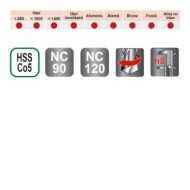 Burghie elicoidale, HSS-Co5, tip NC, FORMAT