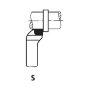 Cutit de strung cu dispunere frontala DIN 4977 (ISO 5), taiere pe stanga, WILKE