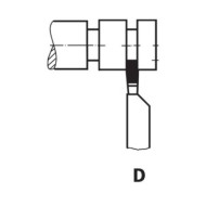 Cutit de strung pentru retezat, DIN 4981 (ISO 7), taiere pe dreapta, WILKE