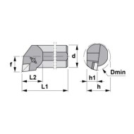 Suporti ceramici cu placuta fixata cu clema - CCLN 95°, CANELA