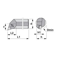 Suporti ceramici cu placuta fixata cu clema - CDQN 107° 30’