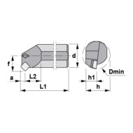 Suporti ceramici cu placuta fixata cu clema - CSSN 45° pentru strunjire interioara