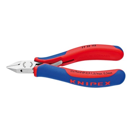 Cleste diagonal pentru electronisti, cap rotund,  suprafata lustruita si manere cu manson bicomponent, Knipex