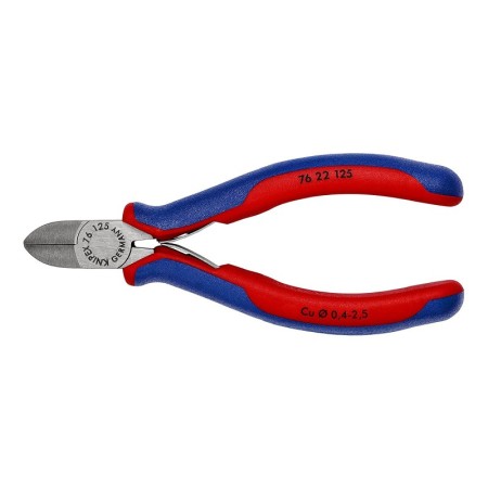 Cleste diagonal pentru electromecanica, Strat protector negru lustruit si manere cu manson bicomponent, Knipex