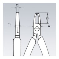 Cleste de montaj pentru electronisti, DIN ISO 5743, Knipex