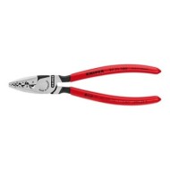 Cleste de sertizat lateral, forma semirotunda pentru pini terminali, manere cu manson din plastic, Knipex