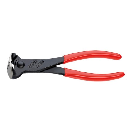 Cleste de taiere frontala pentru sarma cu strat protector negru lustruit si manere cu manson din plastic, Knipex