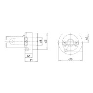 Sistem de prindere VDI, forma F, pentru prindere Con Morse, DIN 228-B, - DIN 69880, FORTIS