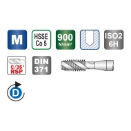 Tarozi de masina, universali, HSS-E, filet metric, DIN 371, VOLKEL