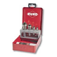 Set tesitoare cu fanta C 90 grade, HSSE Co 5, 4 tesitoare cu fanta, 0 nominal 2|5 - 5-10 - 10-15 - 15-20, inch, RUKO