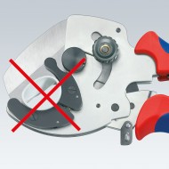 Cleste pentru taiat tevi mixte (Pexal) 12 - 25 mm si tuburi de protectie (Copex), adancime taiere 25 mm, Knipex