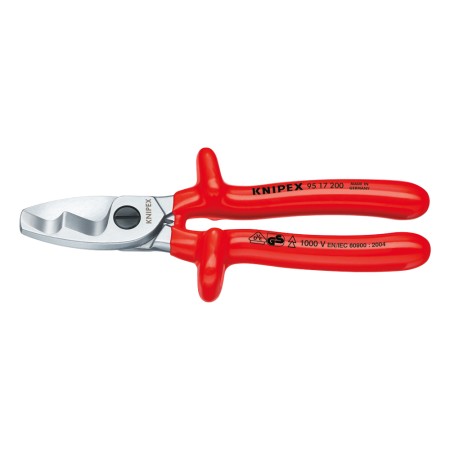 Cleste de taiat cabluri cu muchii de taiere duble, VDE 1000 V in adancime, L 200 mm, taiere Ø 20mm / 70 mm², AWG 2/0, Knipex