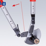 Cleste telescopic pentru taierea cablurilor cu suprafata brunata si manere, L 570 - 770, taiere Ø 38mm / 280 mm², Knipex