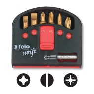 Set “Felo Swift”, model TiN Universal, Slot, Pozidriv, Philips, (cap magnetic inclus), Felo