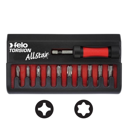 Set “Felo AllStar”, model TiN Holz, Pozidriv, Torx, Felo