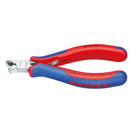 Cleste de taiere oblica pentru electronisti, unghi de indoire al falcilor 15°, Knipex