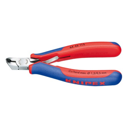 Clesti de taiere frontala pentru electronisti, suprafata oglinda lustruita si manere cu manson bicomponent, L 115 mm, Knipex