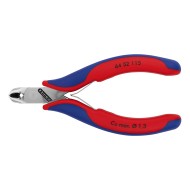 Clesti de taiere frontala pentru electronisti, suprafata oglinda lustruita si manere cu manson bicomponent, L 115 mm, Knipex