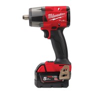 Masina de insurubat cu impact, prindere cu inel de fixare, model FMTIW2F12-502X, cu acumulator 18 V si incarcator, Milwaukee