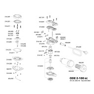 Set masina orbitala cu suport rotund ORE 2-125 EC, 260 W, 8000 - 12000 rpm, 125 mm diametru disc, Flex