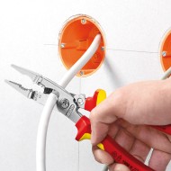 Cleste multifunctional pentru electricieni, cu suprafata cromata si manere cu manson bicomponent VDE 1000 V, Knipex