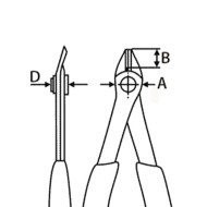 Cleste pentru electronica SuperKnips, taiere fara inclinare,  suprafata brunata si manere cu manson bicomponent, Knipex