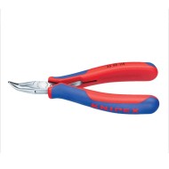 Cleste de precizie de prindere pentru electronisti, suprafata lustruita si manere cu manson bicomponent, Knipex