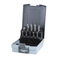 Set Freze biax cu dantură pentru aluminiu - 10 bucati in caseta din plastic, Ruko