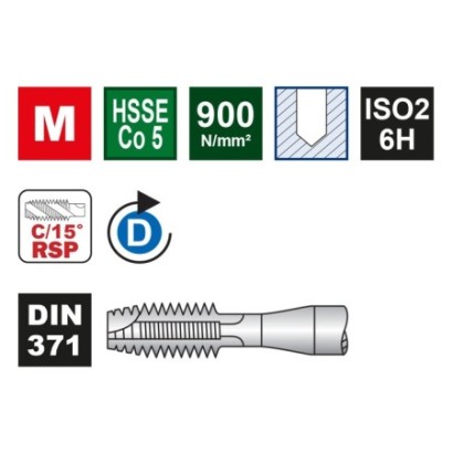 Tarod bit Hex Drive HSS-E,...