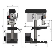 Masina de gaurit si filetat cu viteza variabla, cu curele - DH 18 V, Optimum