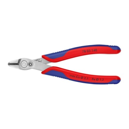 Cleste diagonal pentru electronisti - Super Knips XL, cu suprafata lustruita si manere cu manson bicomponent, Knipex