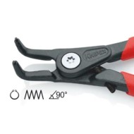 Cleste de precizie Heavy Duty pentru inele de siguranta exterioare, cu falci inclinate la 90°, Ø 10 - 25 mm, Knipex