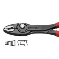 Cleste TwinGrip cu strat protector gri lustruit si manere din plastic anti-alunecare, Knipex