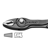 Cleste TwinGrip cu strat protector gri lustruit si manere cu manson bicomponent, Knipex