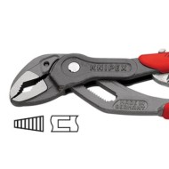 Cleste pentru instalatori - SmartGrip cu strat protector gri lustruit si manere din plastic anti-alunecare, Knipex