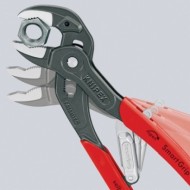 Cleste pentru instalatori - SmartGrip cu strat protector gri lustruit si manere din plastic anti-alunecare, Knipex