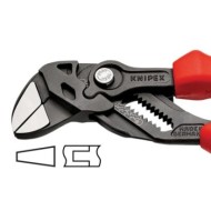 Cleste cheie cu strat protector gri si manere cu manson bicomponent, 180 mm, Knipex