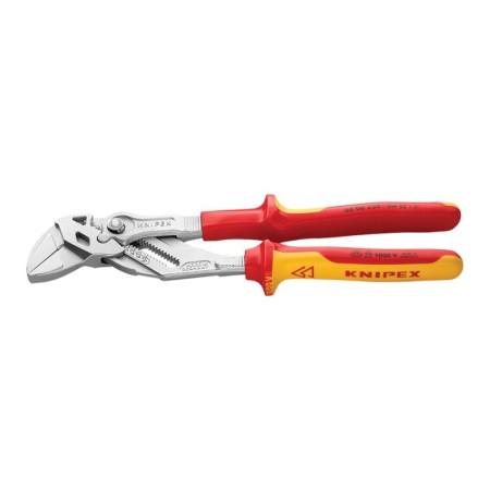 Cleste cheie cu suprafata cromata si manere cu manson bicomponent VDE 1000 V, Knipex