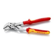 Cleste cheie cu suprafata cromata si manere cu manson bicomponent VDE 1000 V, Knipex