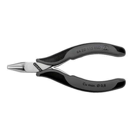 Cleste de taiere frontala pentru electronisti, cu protectie la descarcare electrostatica, L 115 mm, 90°, Knipex