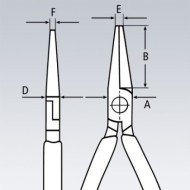 Cleste de precizie de prindere pentru electronisti, cu falci plate, Knipex