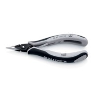 Cleste de precizie de prindere pentru electronisti, cu falci semi-rotunde si cu protectie la descarcare electrostatica, Knipex