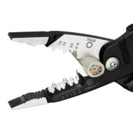 Cleste multifunctional - 5 in 1 - pentru electricieni, cu strat protector negru lustruit si manere cu manson din plastic, Knipex