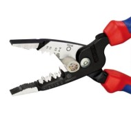 Cleste multifunctional - 5 in 1 - pentru electricieni, cu strat protector negru lustruit si manere cu manson bicomponent, Knipex